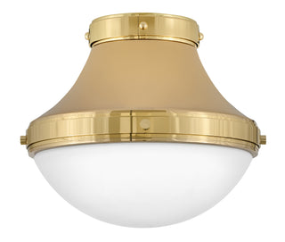 Oliver Medium Flush Mount in Bright Brass