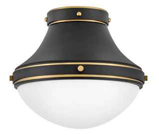 Oliver Medium Flush Mount in Black