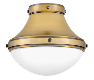 Oliver Medium Flush Mount in Heritage Brass