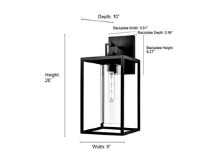 Ellway 1-Light Outdoor Wall Sconce Textured Black
