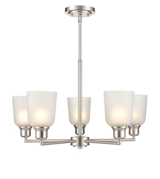 Amberle 5-Light Chandelier Ceiling Light Brushed Nickel