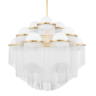 Celestial Chandelier In AGED BRASS Finish