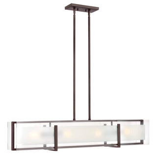 Latitude Medium Four Light Linear in Oil Rubbed Bronze