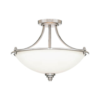 Bristo 3-Light Semi-Flush Ceiling Mount Satin Nickel