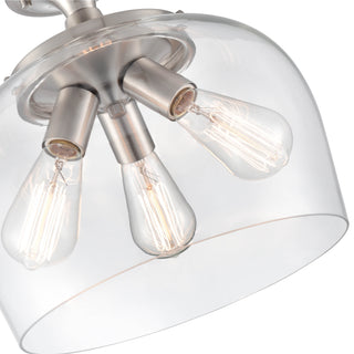 Ashford 3-Light Semi-Flush Ceiling Mount - Brushed Nickel