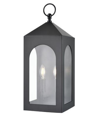 Bratton 2-Light Outdoor Wall Sconce Powder Coated Black