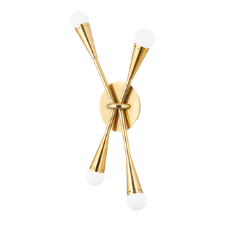 Aries Wall Sconce In VINTAGE POLISHED BRASS/DEEP BRONZE Finish