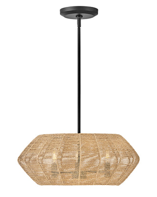 Luca Small Convertible Drum Chandelier in Black