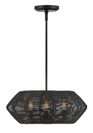 Luca Small Convertible Drum Chandelier in Black