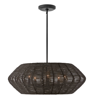 Luca Medium Convertible Drum Chandelier in Black