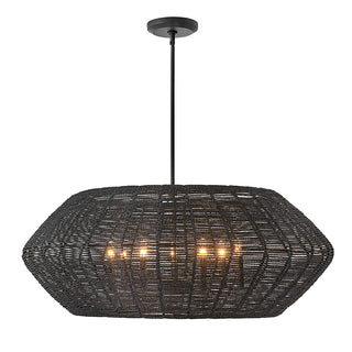 Luca Large Convertible Drum Chandelier in Black