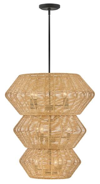 Luca Double XL Multi Tier Chandelier in Black