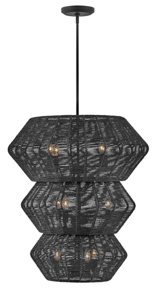 Luca Double XL Multi Tier Chandelier in Black