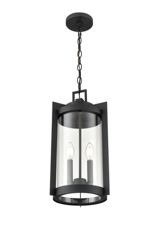Ellway 2-Light Outdoor Hanging Lantern Textured Black