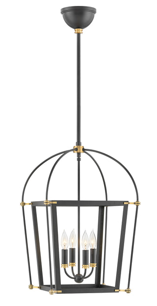 Selby Large Open Frame Pendant in Black