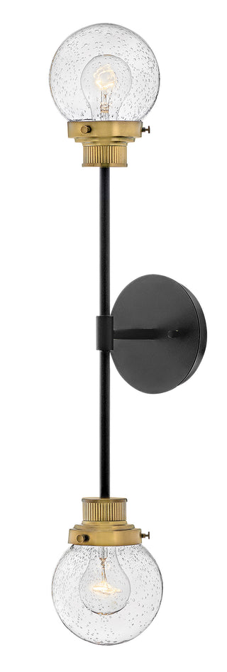 Poppy Large Two Light Sconce in Black