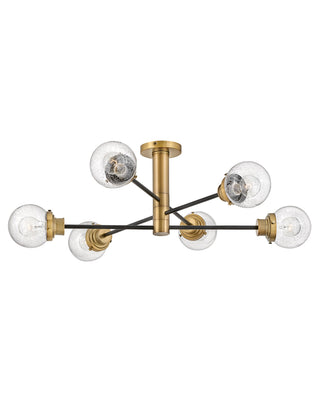 Poppy Large Adjustable Semi-flush Mount in Black