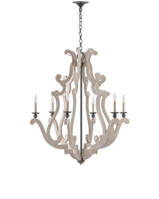 Durand Six Light Chandelier in Portland/Old Iron
