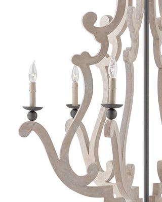 Durand Six Light Chandelier in Portland/Old Iron