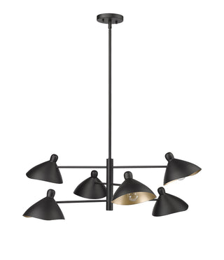 Warhol 6-Light Chandelier Ceiling Light Matte Black