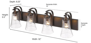 Natalie 4-Light Vanity Rubbed Bronze