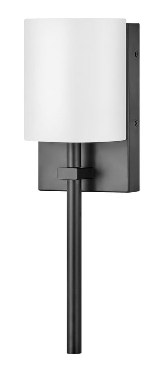 Avenue White Acrylic Small Single Light Sconce in Black