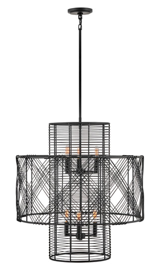 Nikko Medium Multi Tier Chandelier in Black