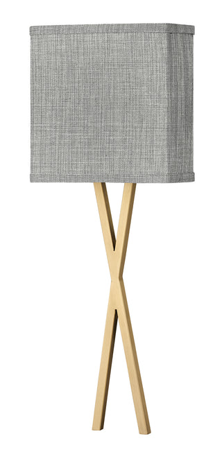 Axis Heathered Gray Large Single Light Sconce in Heritage Brass