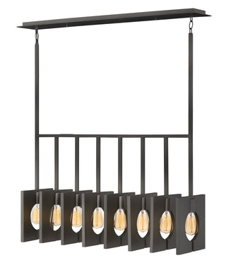Ludlow Small Eight Light Linear in Brushed Graphite