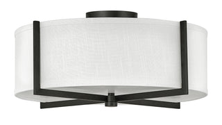 Axis Off White Medium Semi-flush Mount in Black