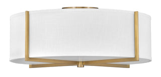 Axis Off White Large Semi-flush Mount in Heritage Brass