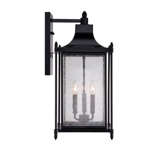Dunnmore Three Light Wall Lantern in Black