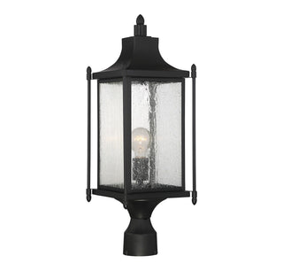Dunnmore One Light Post Lantern in Black
