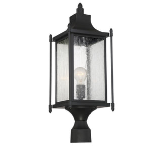 Dunnmore One Light Post Lantern in Black