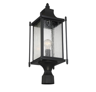Dunnmore One Light Post Lantern in Black