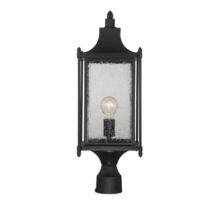 Dunnmore One Light Post Lantern in Black