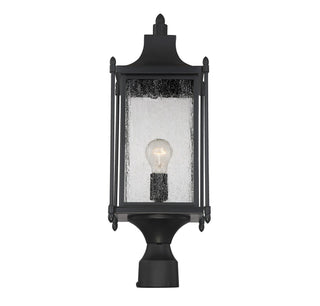Dunnmore One Light Post Lantern in Black
