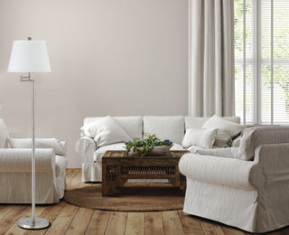 Andros One Light Floor Lamp in Brushed Steel