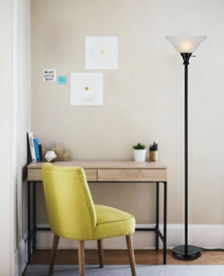 Torchiere One Light Torchiere in Black