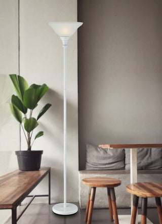 Torchiere One Light Torchiere in White