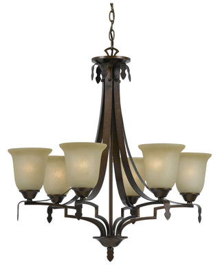 Cal Lighting - FX-3506/6 - Six Light Chandelier - Dabois - Gold Bronze