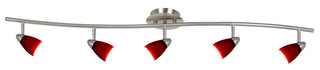 Cal Lighting - SL-954-5-BSBRED - Five Light Pendant - Serpentine - Brushed Steel