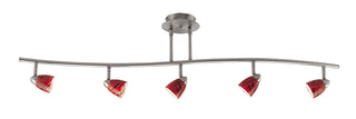 Cal Lighting - SL-954-5-BS/RDS - Five Light Pendant - Serpentine - Brushed Steel