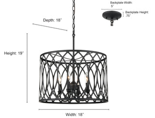 Arelyn 4-Light Pendant light Painted Modern Gold