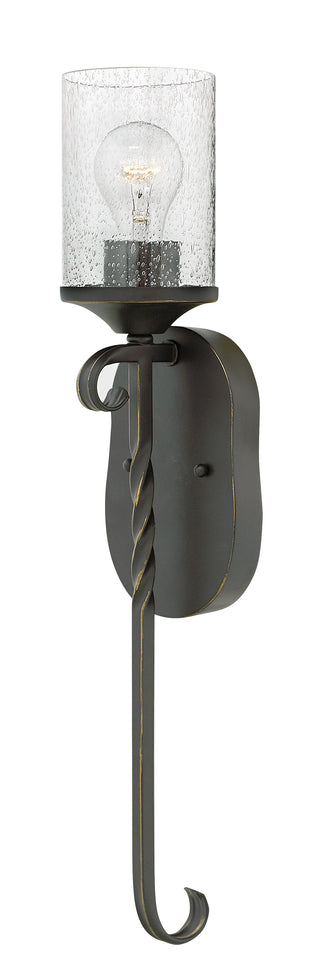 Casa Large Single Light Sconce in Olde Black