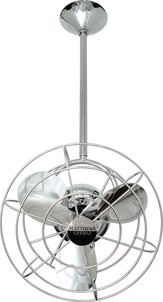 Matthews Fan Company - BD-CR-MTL-DAMP - 13" Ceiling Fan - Bianca Direcional - Polished Chrome