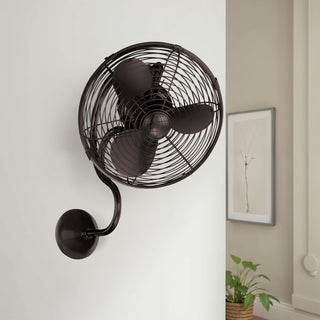 Melody 13" Wall Fan in Textured Bronze