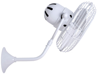 Matthews Fan Company - MP-WH-MTL - 13" Wall Fan - Michelle Parede - Gloss White
