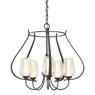 Hubbardton Forge - 103045-SKT-07-ZS0354 - Flora 5 Arm Chandelier - Flora - Dark Smoke