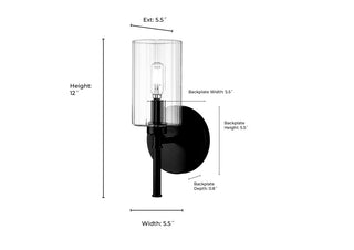 Chastine 1-Light Wall Sconce Matte Black